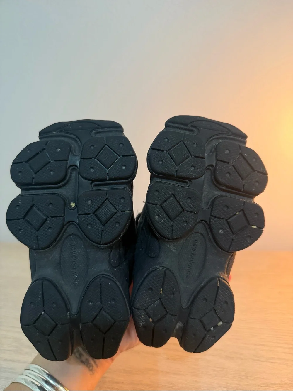 New Balance Kids Black Chunky Lace-Up Sneakers